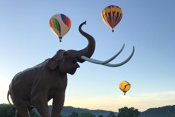 Balloons launching near the Mammoth Site in Hot Springs, SD.